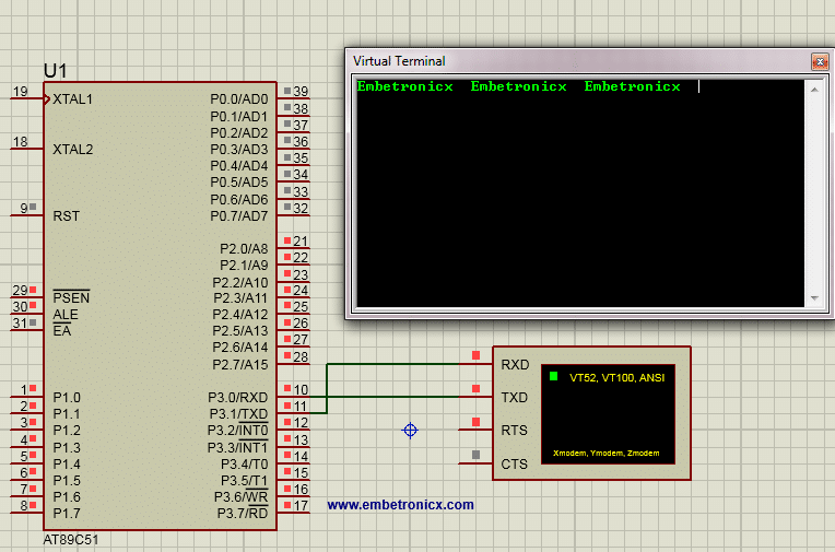 8051 UART Communication