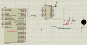 relay interfacing with pic16f877a
