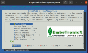 Blinky menuconfig