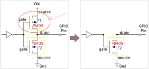 Open drain GPIO