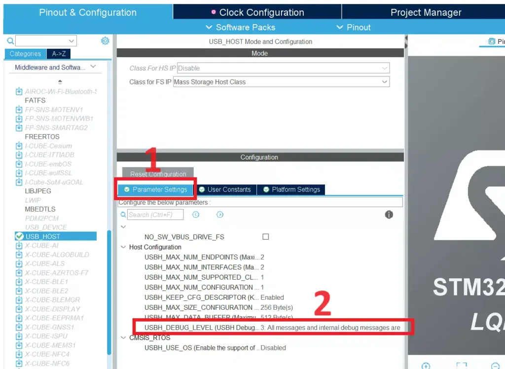 USB_HOST Configure