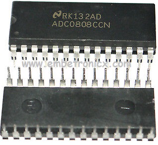 ADC0808 interfacing with 8051