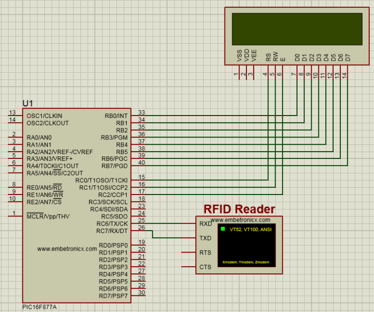 Rfid Interfacing With Pic16f877a Em18 ⋆ Embetronicx
