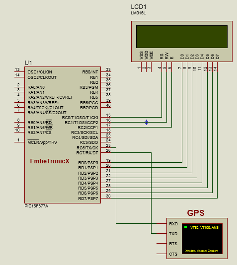 GPS Interfacing with PIC16F877A