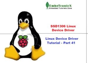 SSD1306 I2C Linux Device Driver
