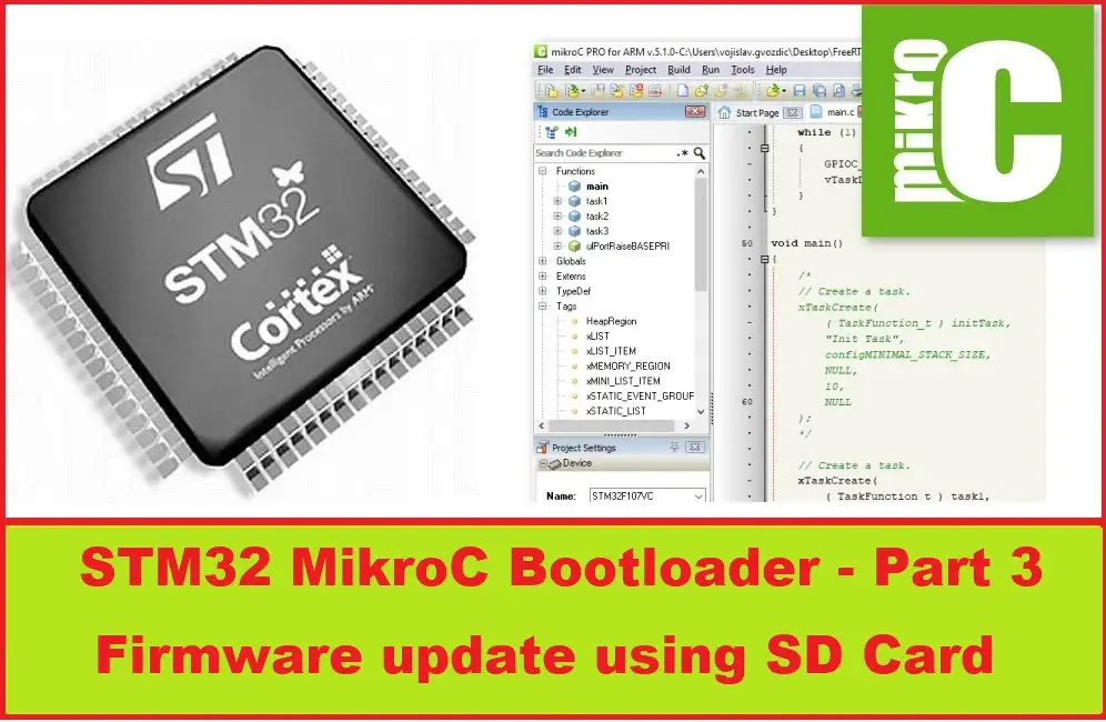 STM32 MikroC Bootloader using SD Card
